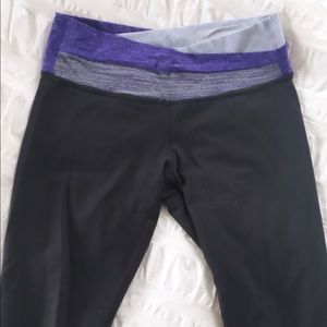Lulu grey with purple band wunder under leggings